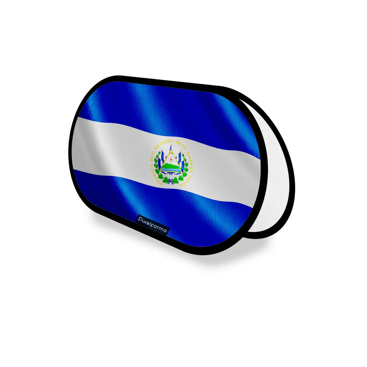 Support publicitaire ovale salvador léger facile à installer