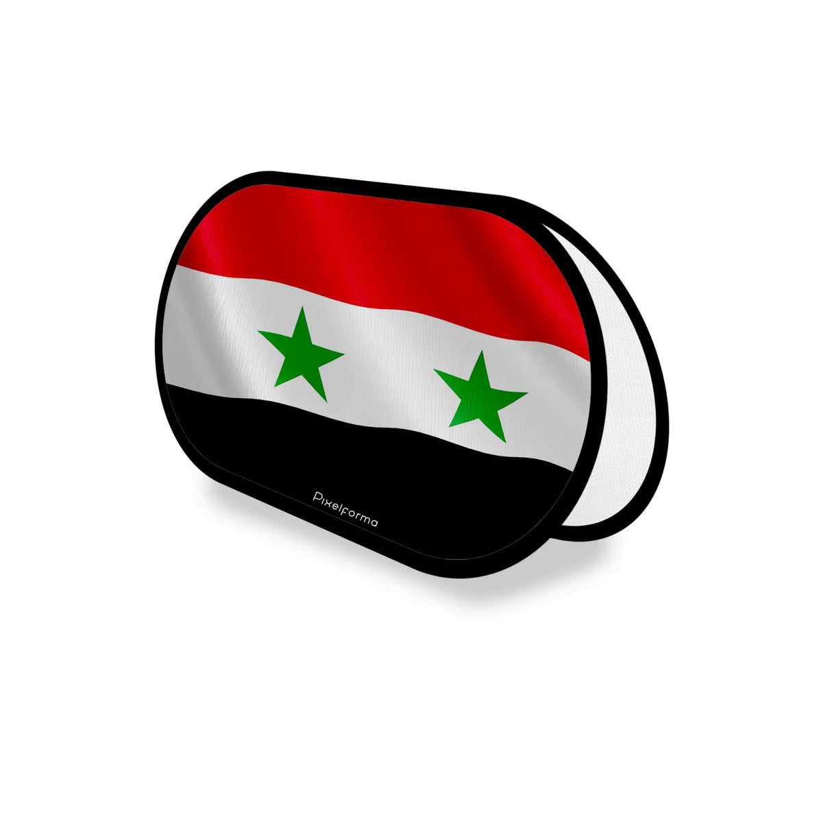 Support publicitaire ovale syrie léger facile à installer