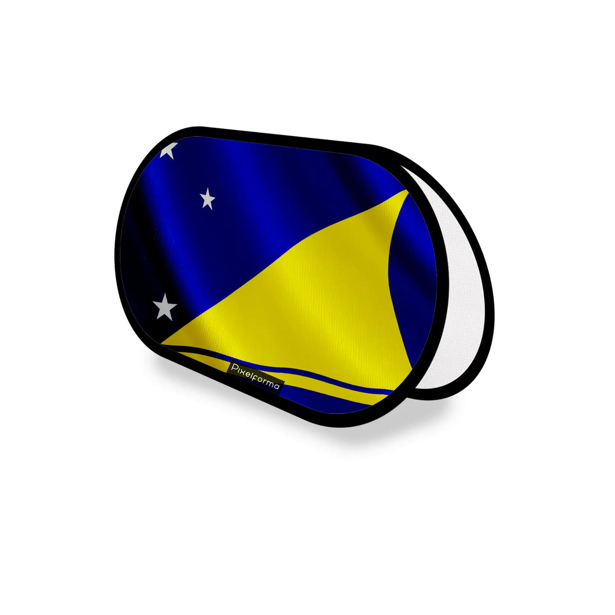 Support publicitaire ovale tokelau léger facile à installer