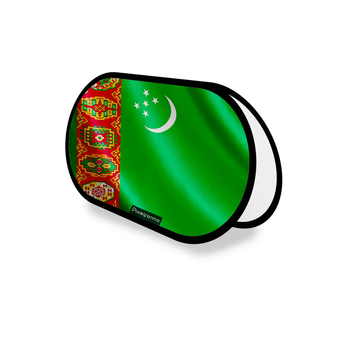 Support publicitaire ovale turkménistan léger facile à installer