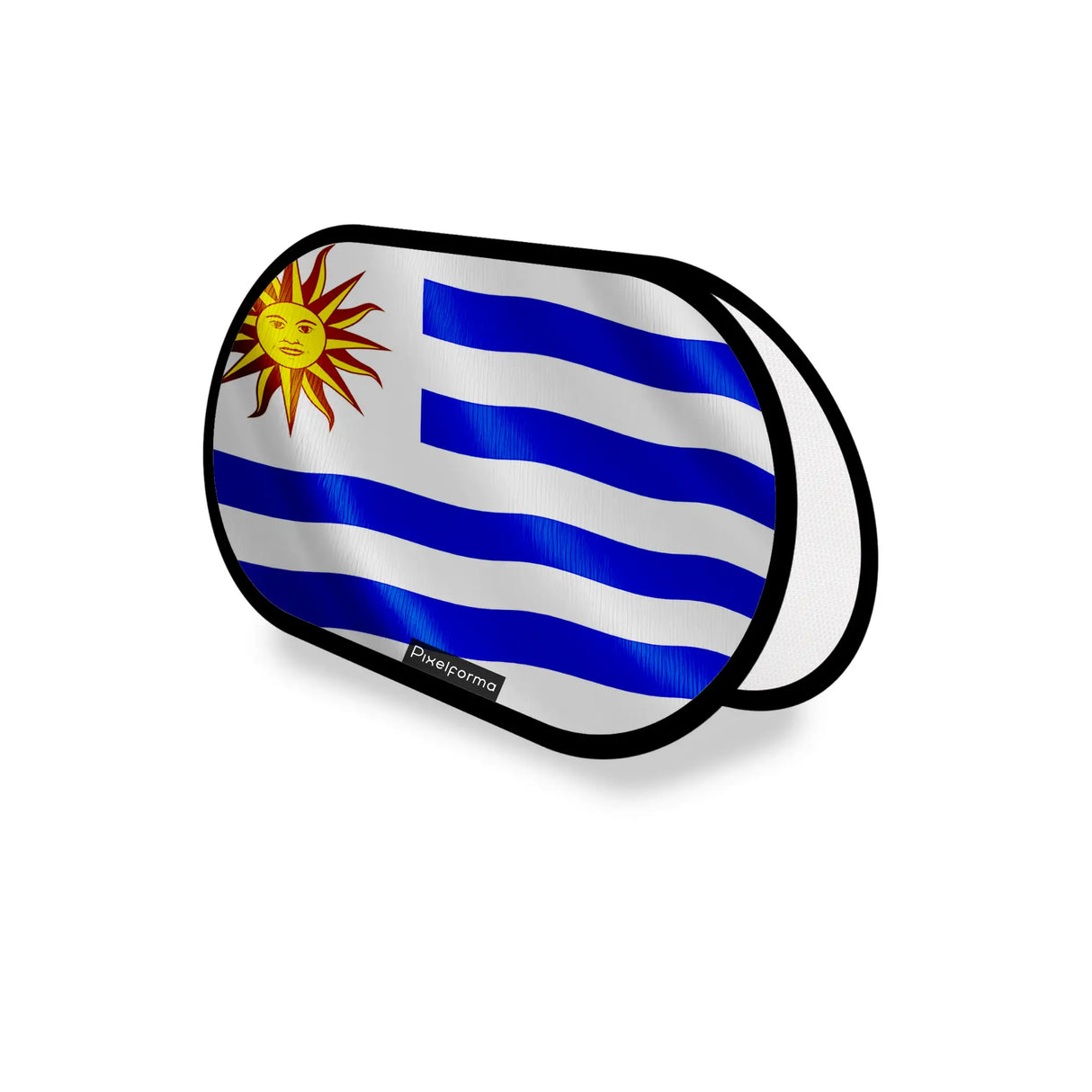 Support publicitaire ovale uruguay léger facile à installer