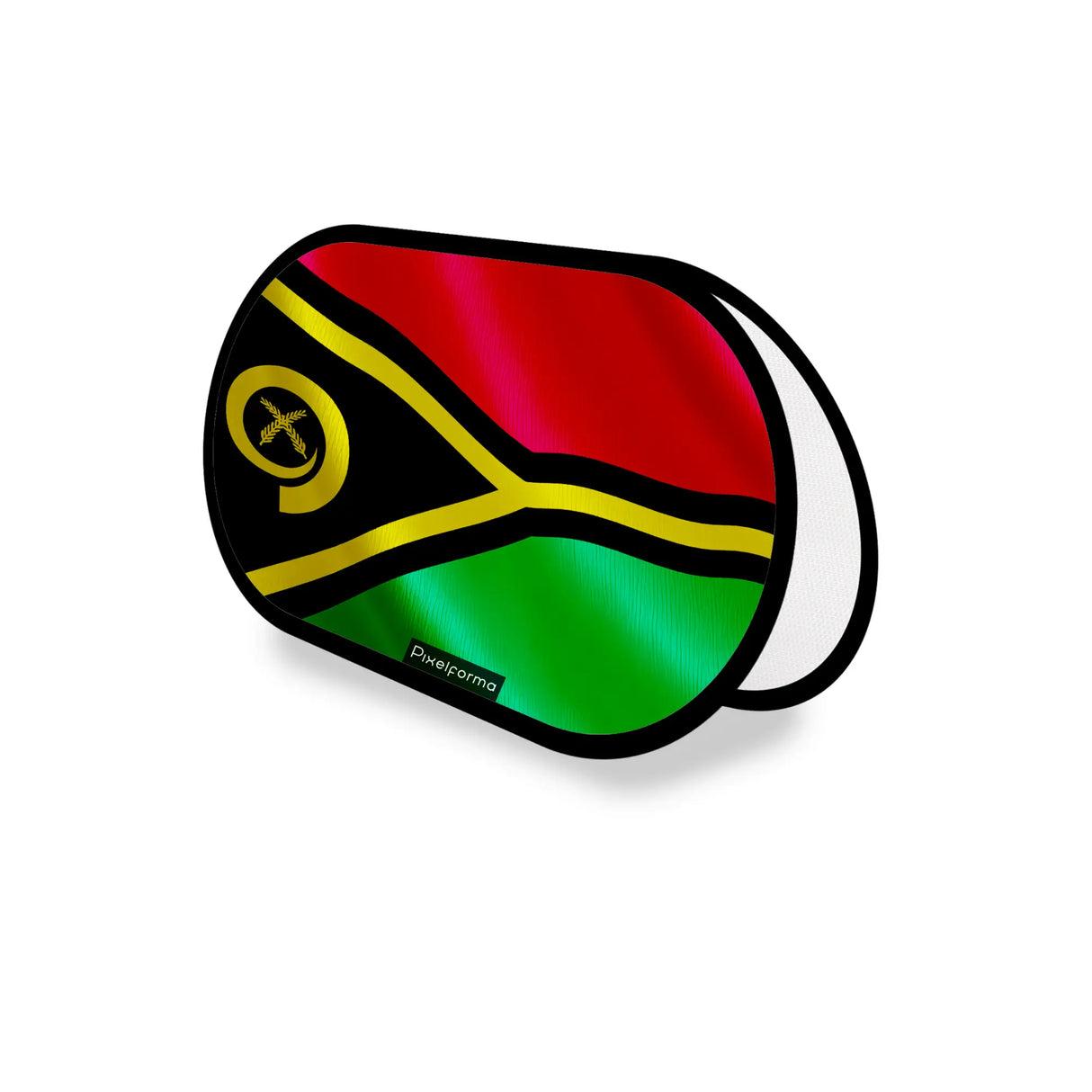 Support publicitaire ovale vanuatu léger facile à installer