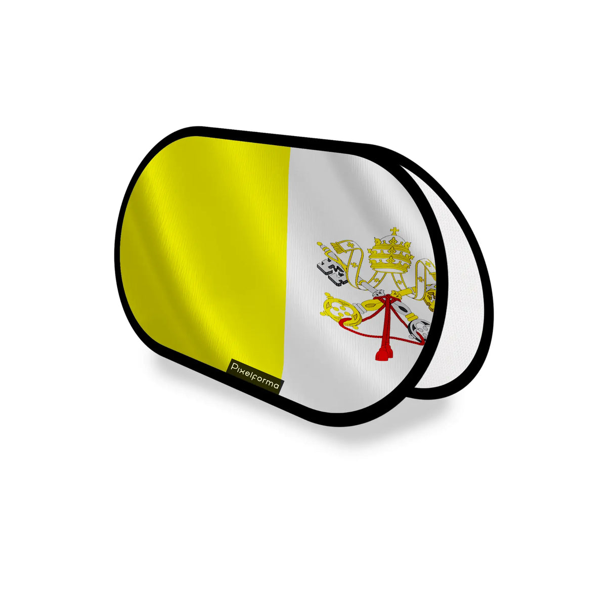 Support publicitaire ovale vatican léger facile à installer