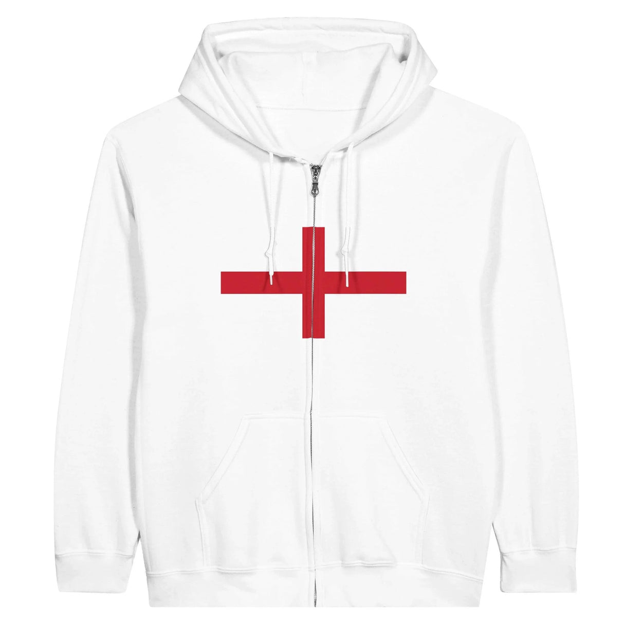 Sweat à capuche angleterre coton mélangé broderie zip