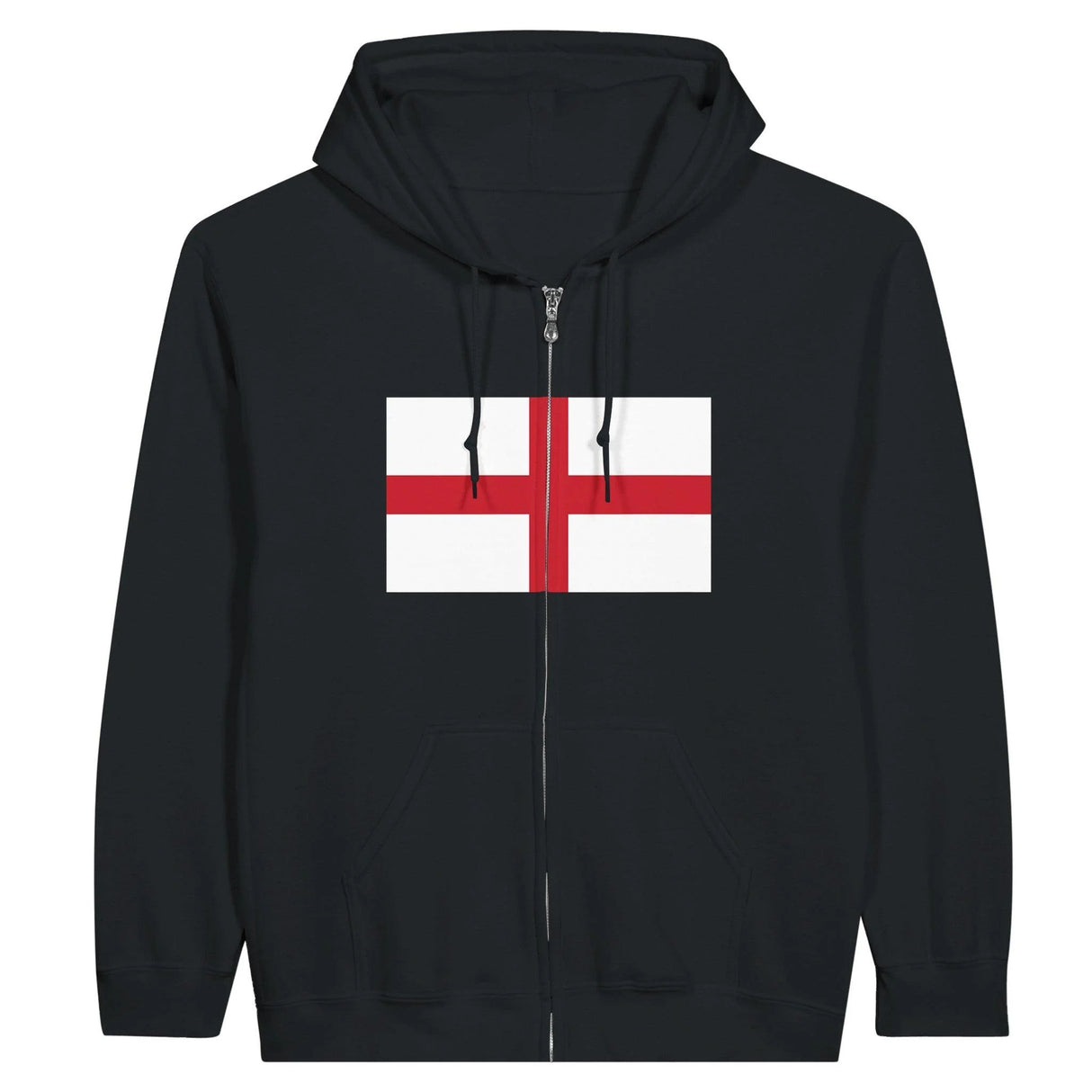 Sweat à capuche angleterre coton mélangé broderie zip