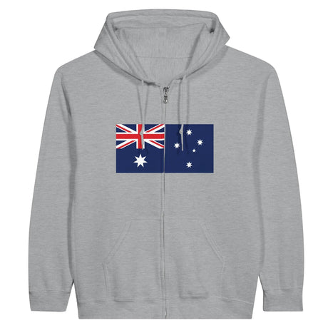 Sweat à capuche australie coton mélangé fermeture éclair