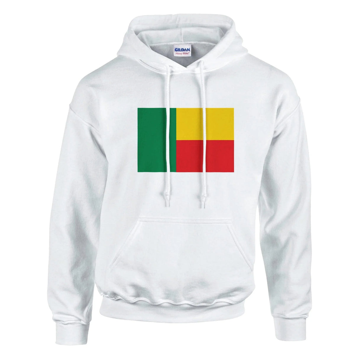 Sweat à capuche bénin coton mélangé drapeau brodé