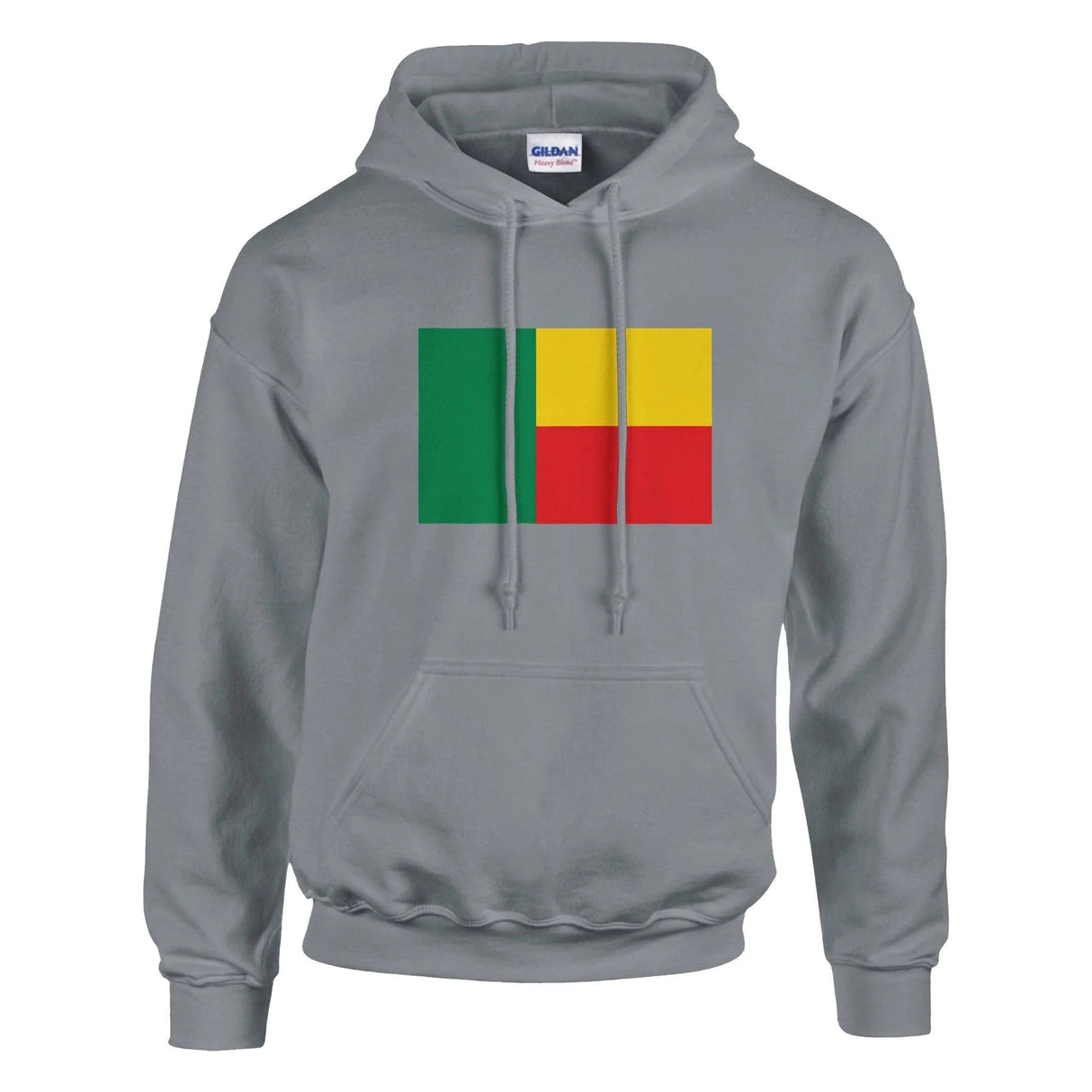 Sweat à capuche bénin coton mélangé drapeau brodé