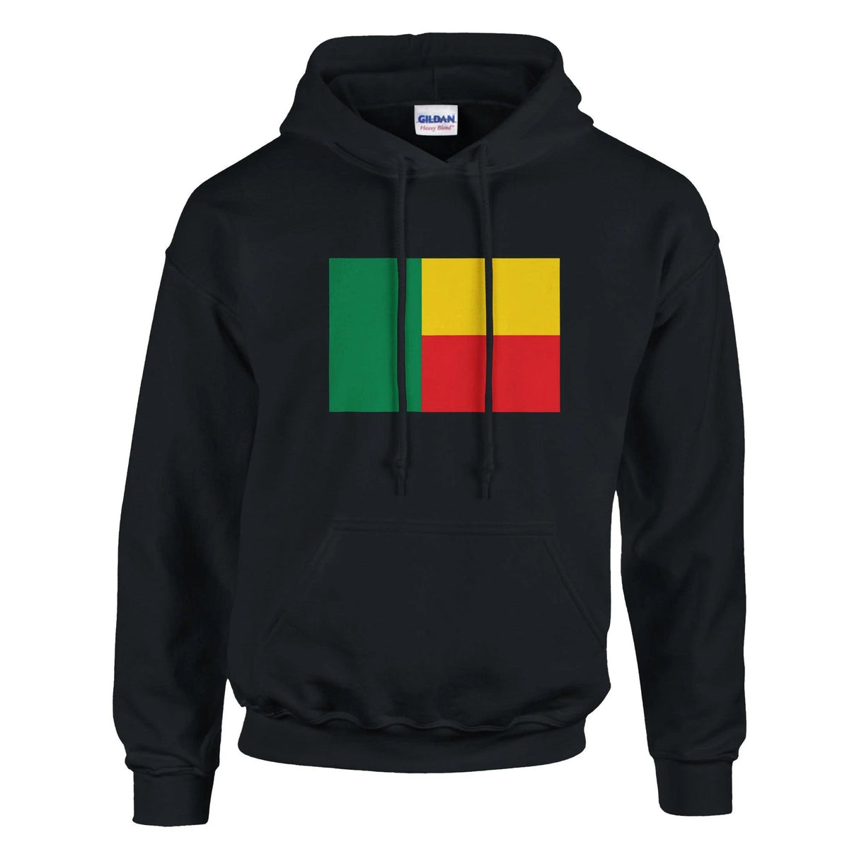 Sweat à capuche bénin coton mélangé drapeau brodé