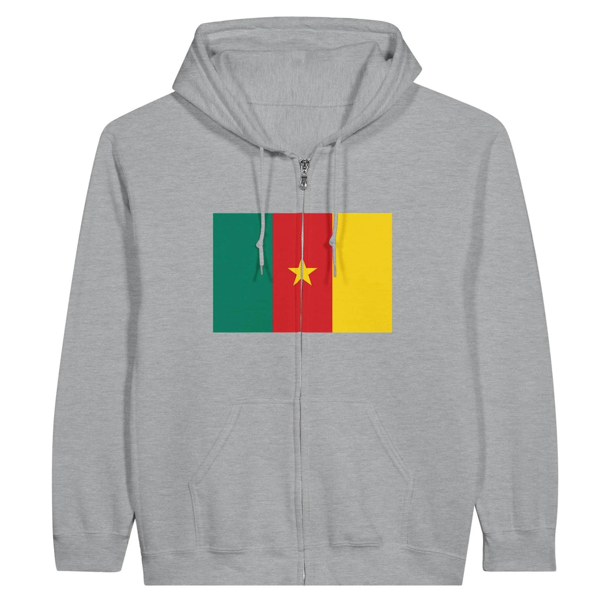 Sweat à capuche cameroun coton mélangé fermeture éclair