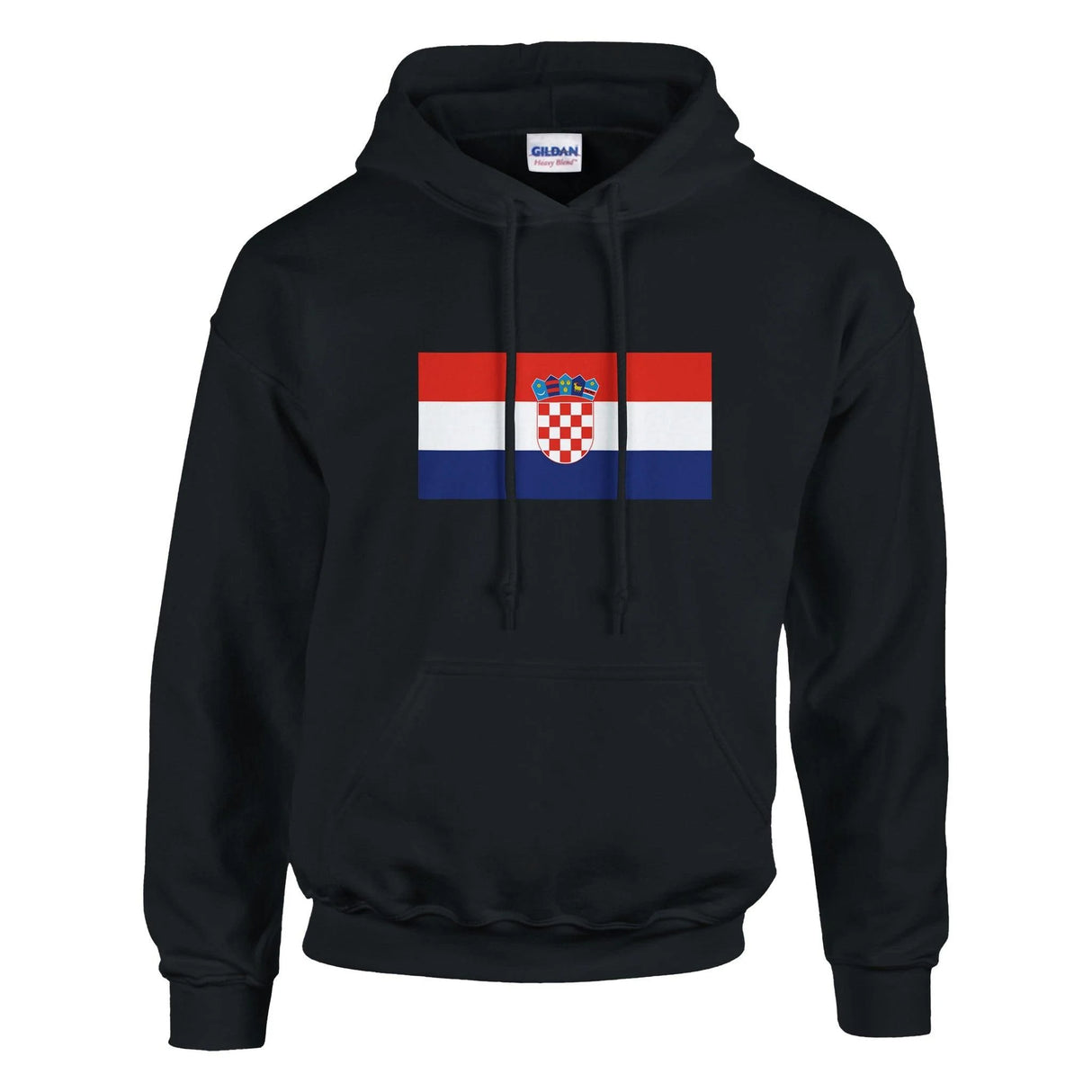 Sweat à capuche croatie coton mélangé broderie patriote
