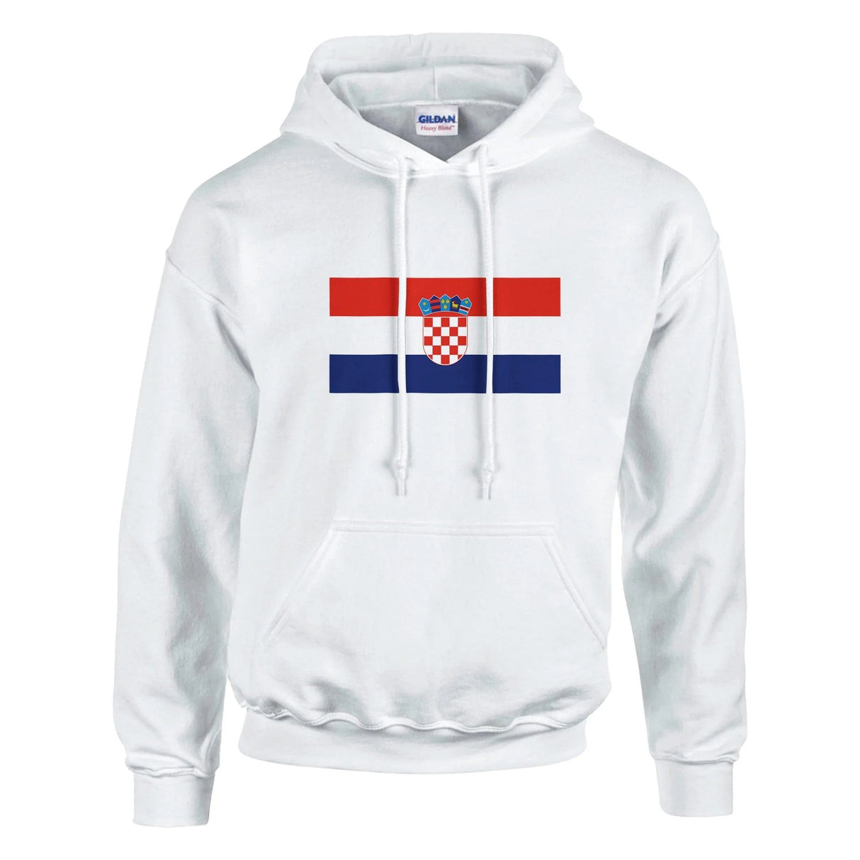Sweat à capuche croatie coton mélangé broderie patriote