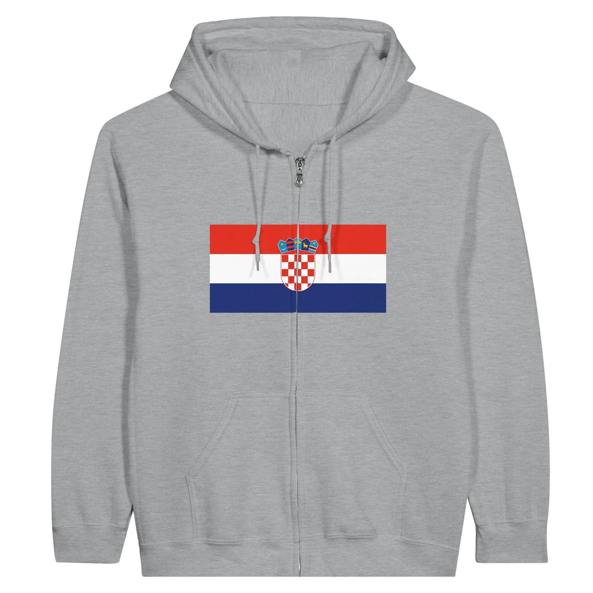 Sweat à capuche croatie coton mélangé fermeture éclair