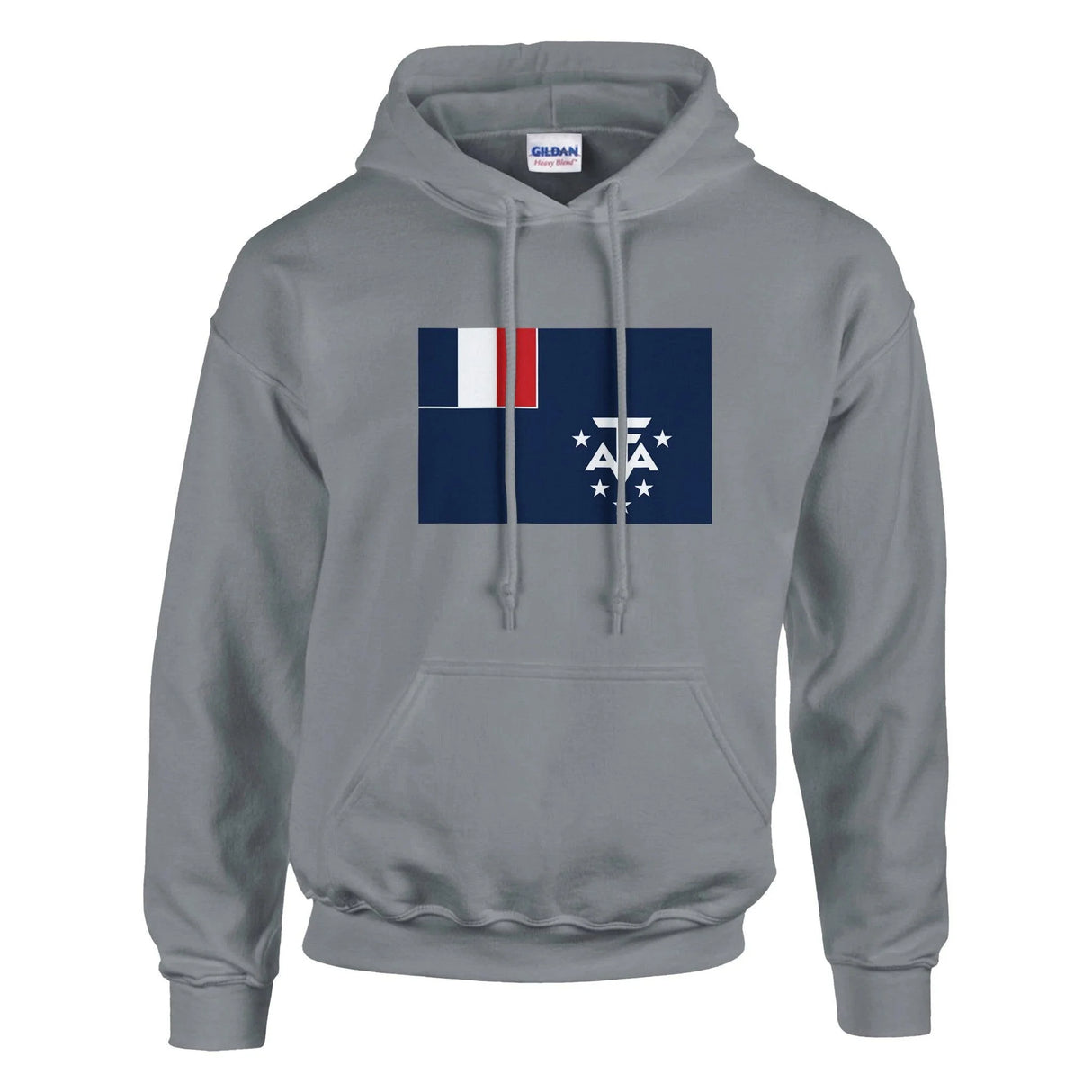 Sweat à capuche drapeau antarctique française coton mélangé