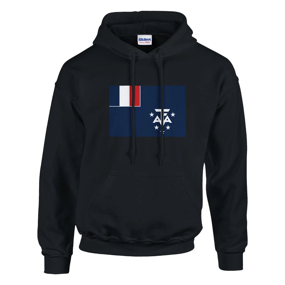Sweat à capuche drapeau antarctique française coton mélangé