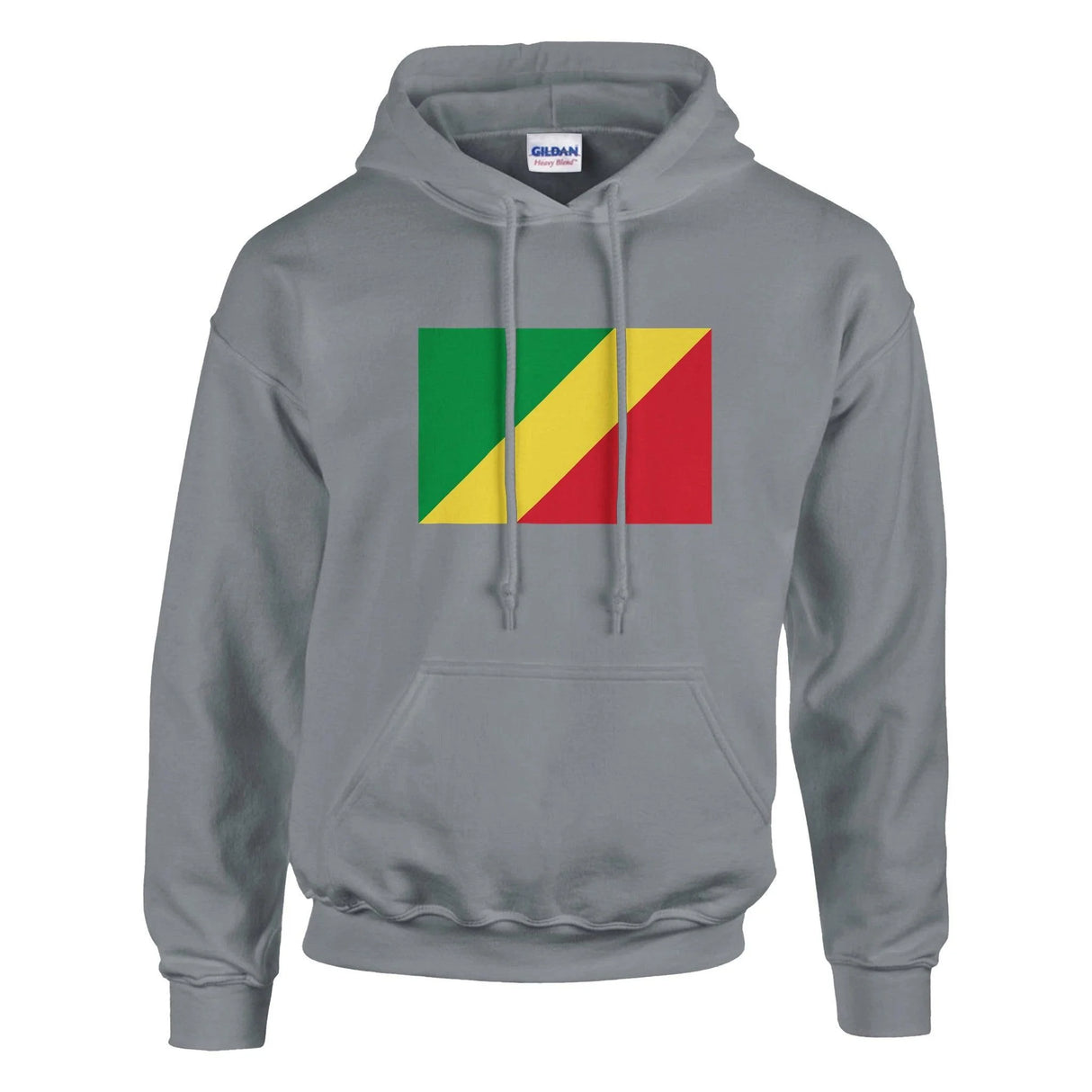Sweat à capuche drapeau congo coton mélangé broderie