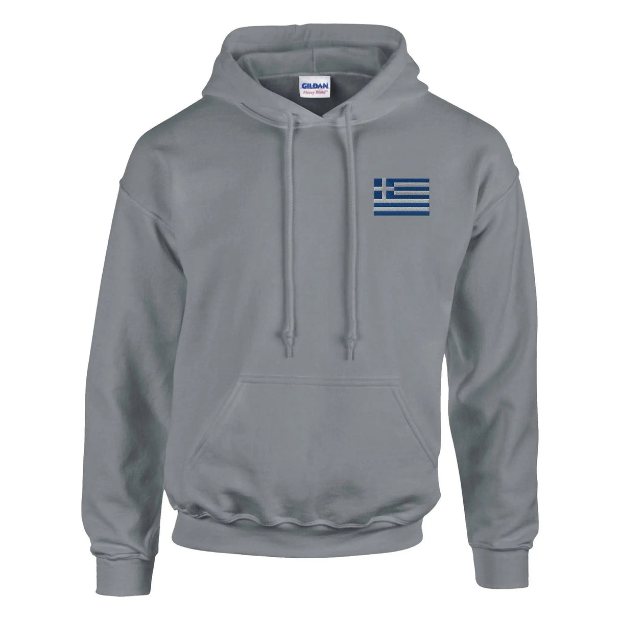 Sweat à capuche drapeau grèce coton mélangé brodé