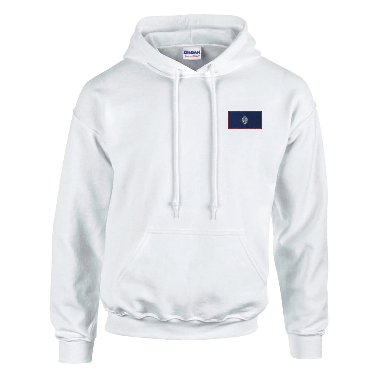 Sweat à capuche drapeau guam coton mélangé brodé