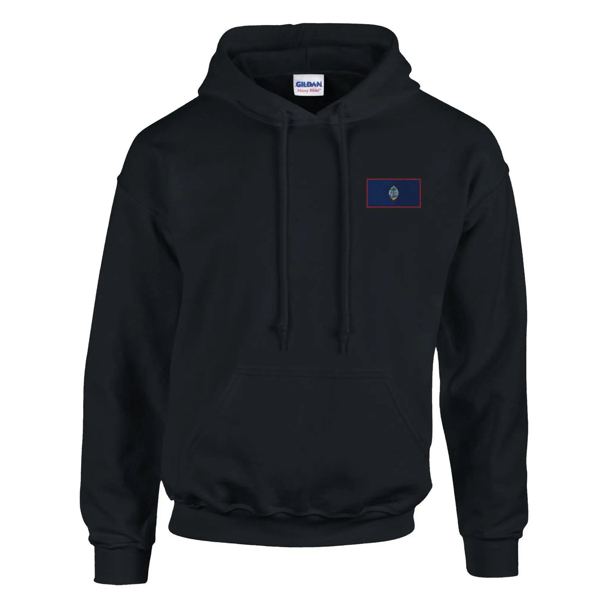 Sweat à capuche drapeau guam coton mélangé brodé
