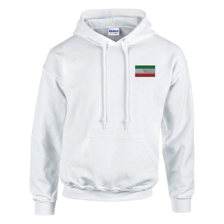 Sweat à capuche drapeau iran coton mélangé brodé