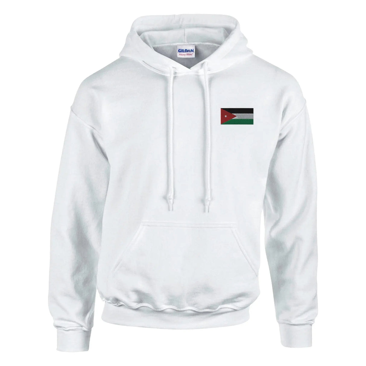 Sweat à capuche drapeau jordanie coton mélangé brodé