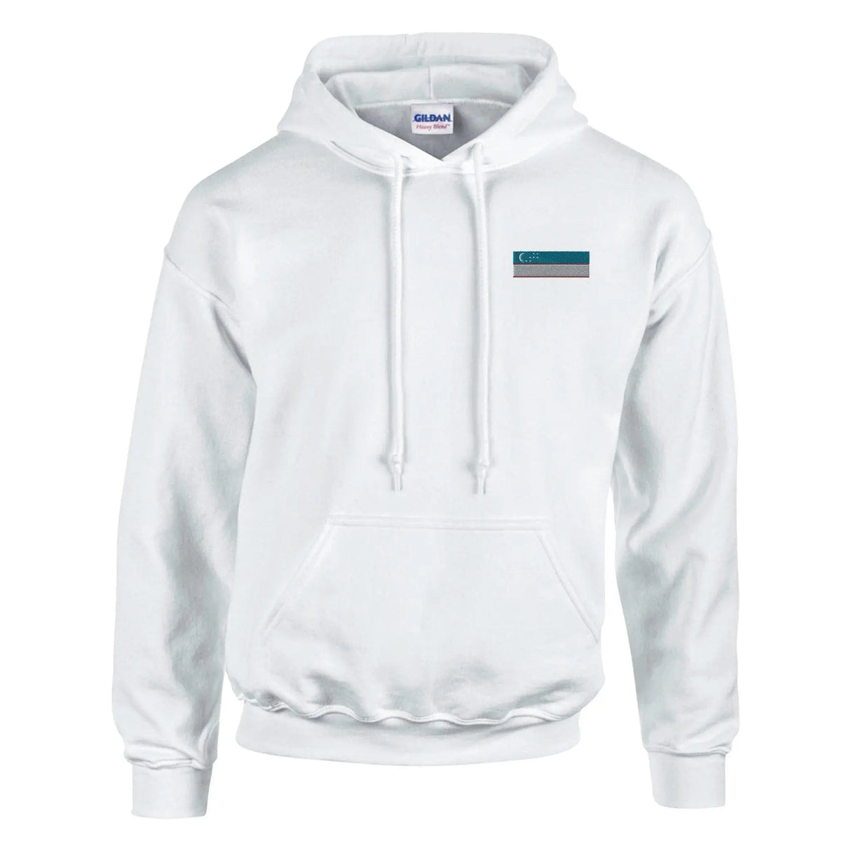 Sweat à capuche drapeau ouzbékistan brodé coton mélangé