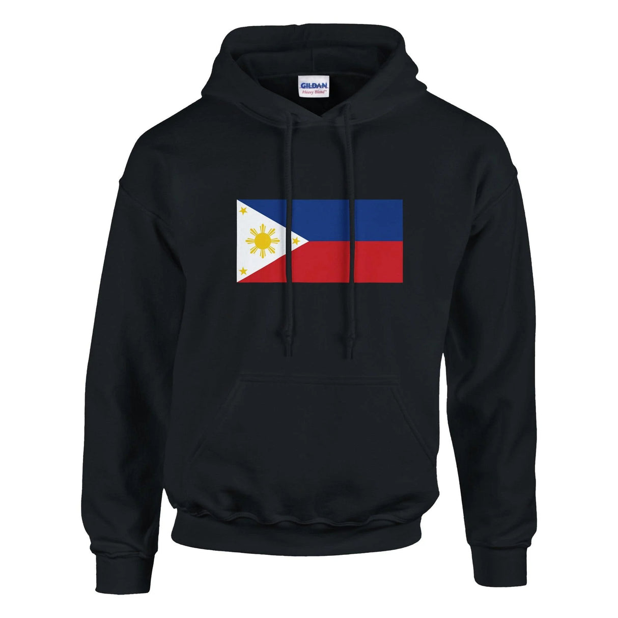 Sweat à capuche drapeau philippines coton mélangé brodé