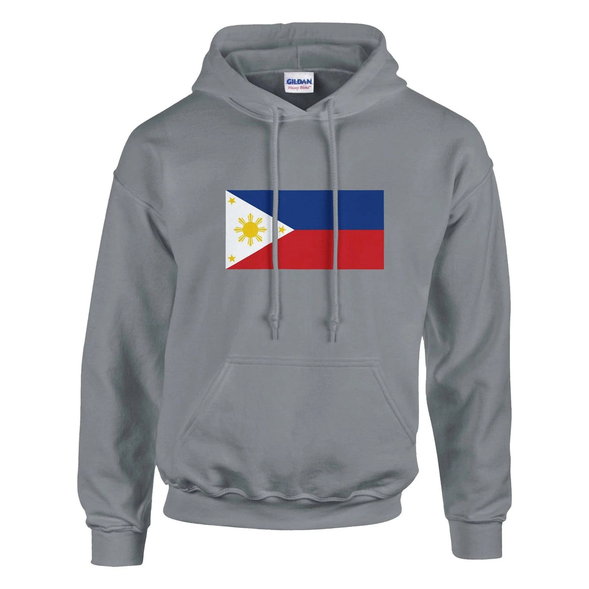 Sweat à capuche drapeau philippines coton mélangé brodé