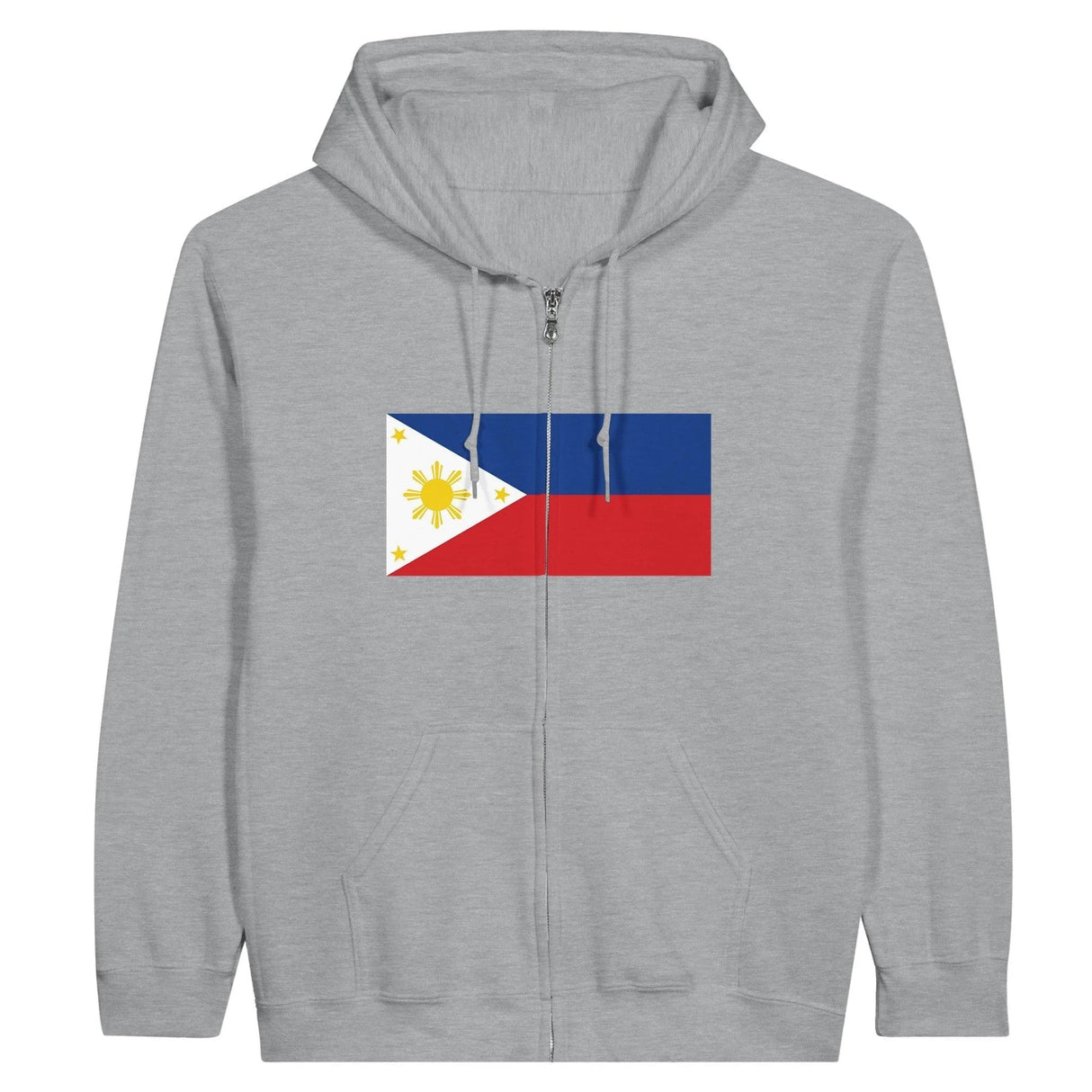 Sweat à capuche drapeau philippines coton mélangé imprimé