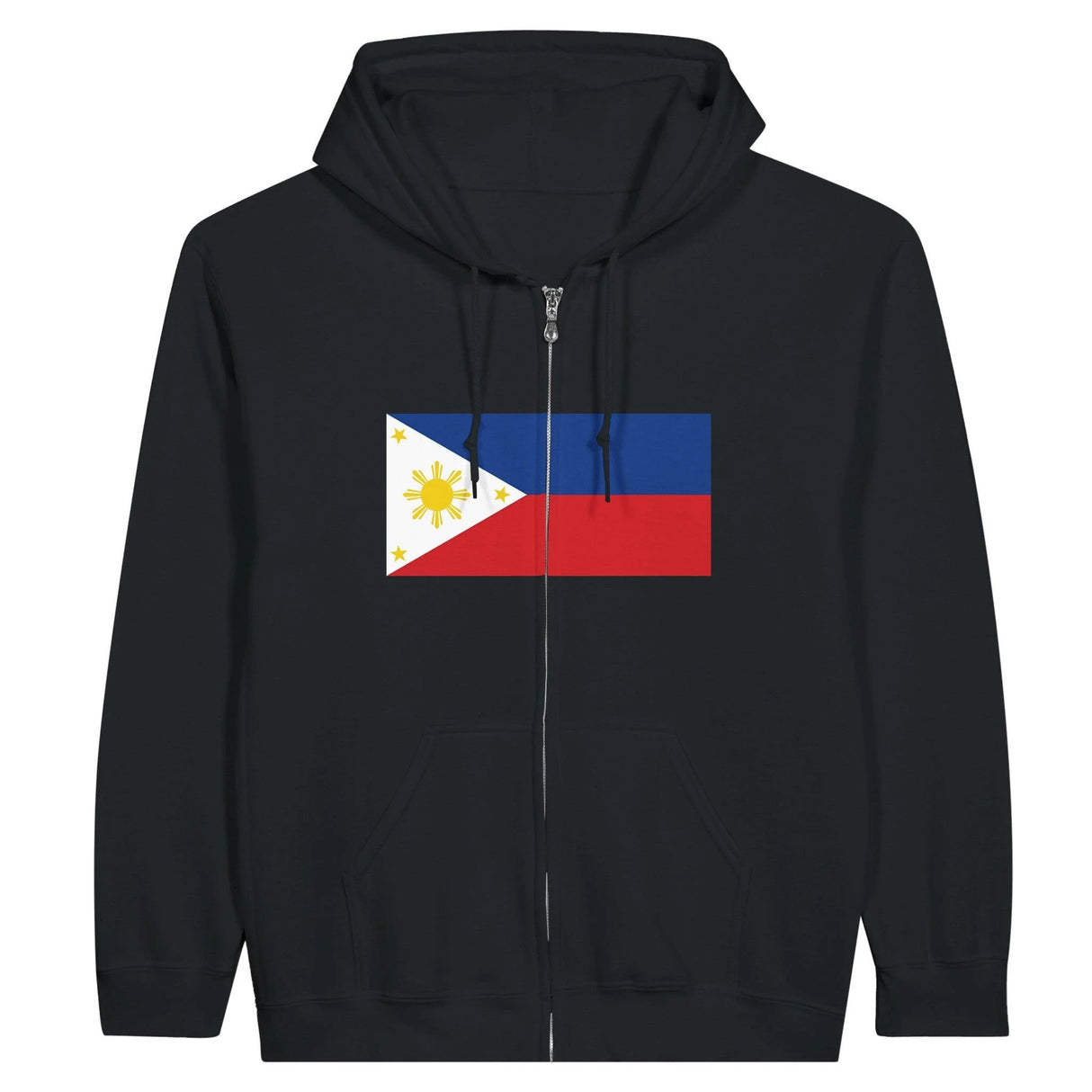 Sweat à capuche drapeau philippines coton mélangé imprimé