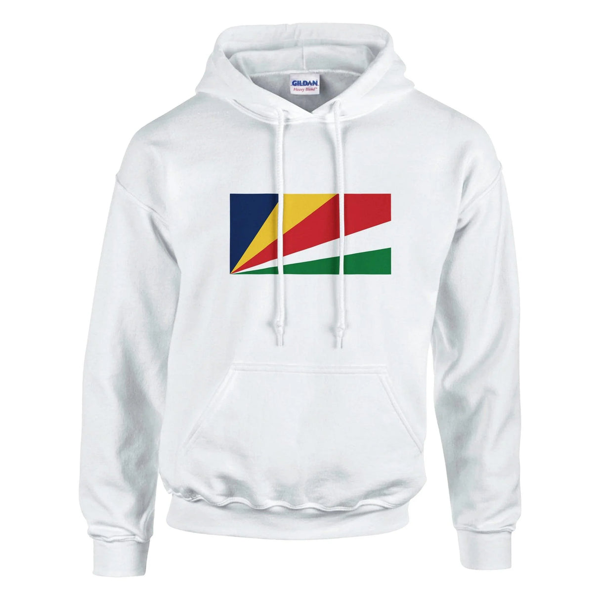 Sweat à capuche drapeau seychelles coton mélangé imprimé