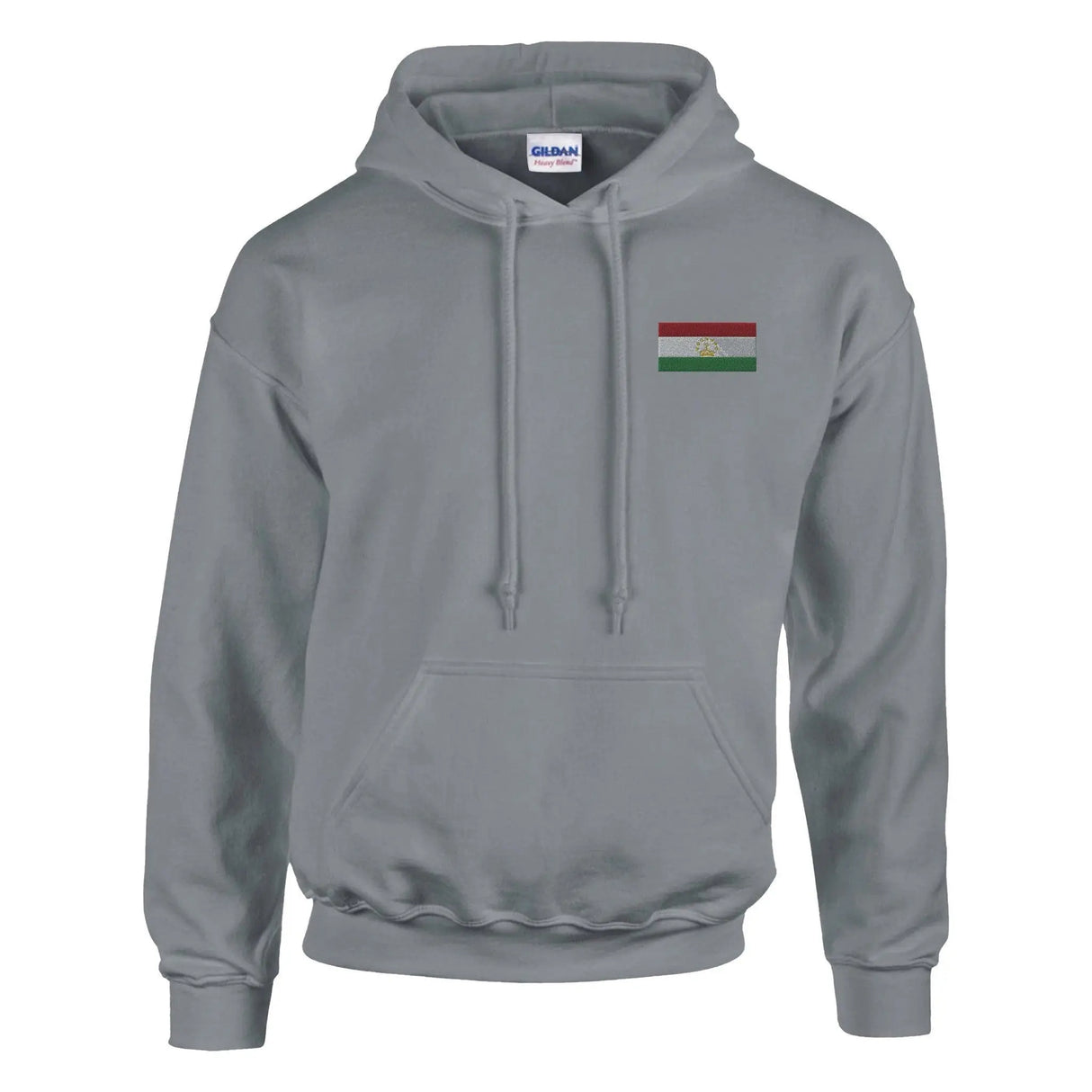 Sweat à capuche drapeau tadjikistan brodé coton mélangé