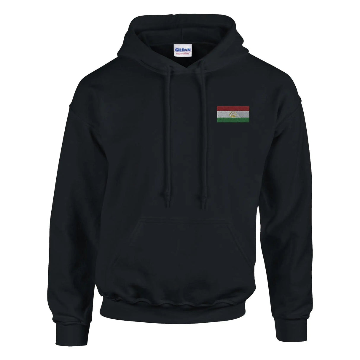 Sweat à capuche drapeau tadjikistan brodé coton mélangé