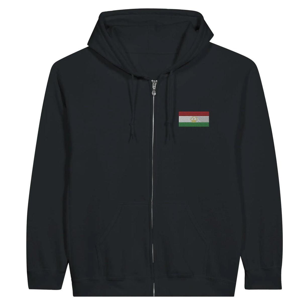 Sweat à capuche drapeau tadjikistan broderie coton mélangé