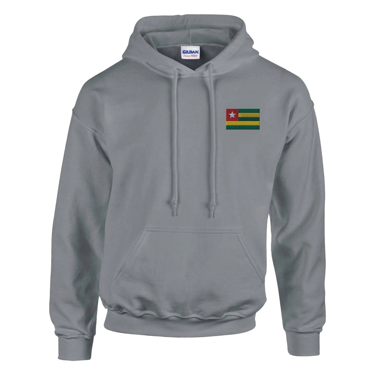 Sweat à capuche drapeau togo coton mélangé brodé