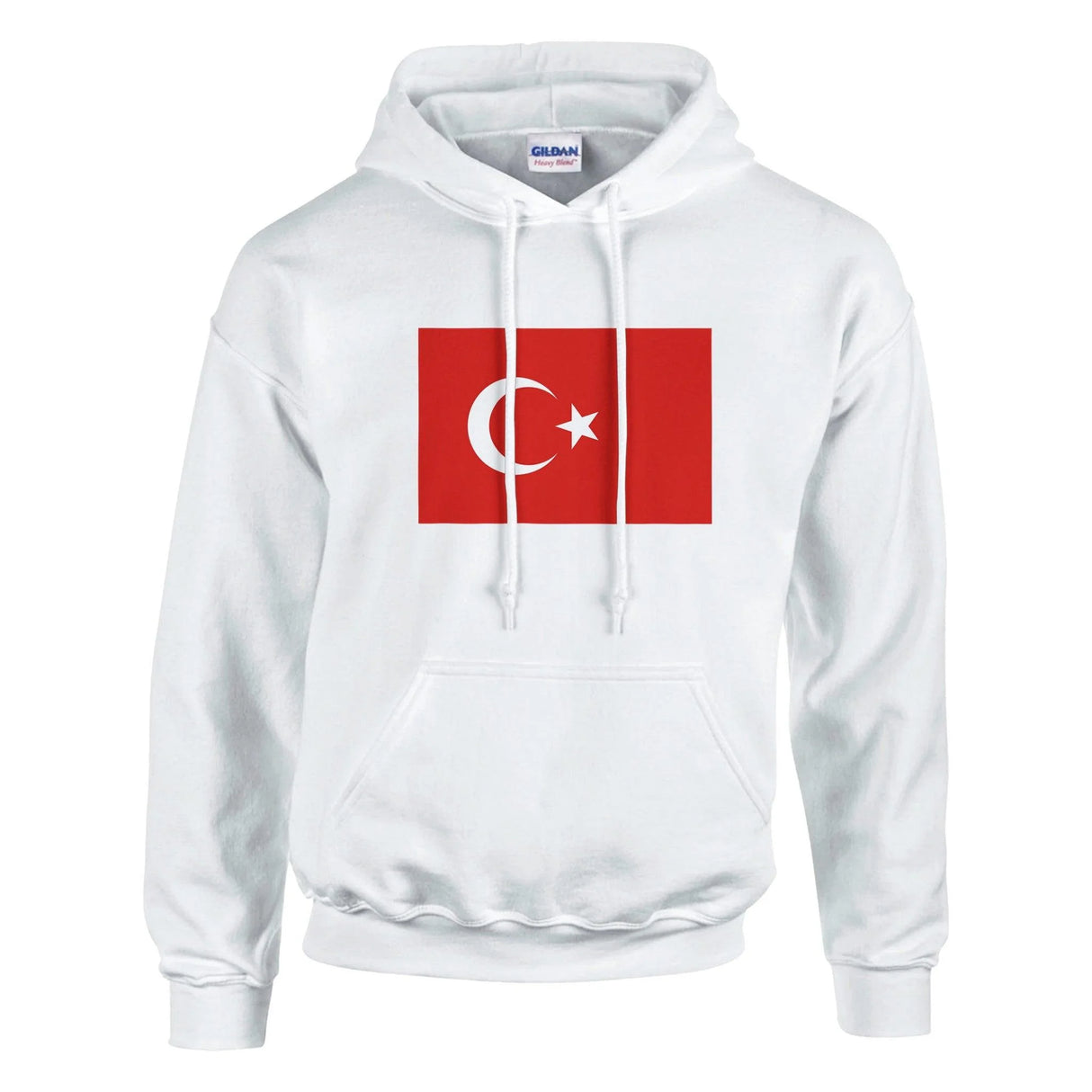 Sweat à capuche drapeau turquie coton mélangé broderie