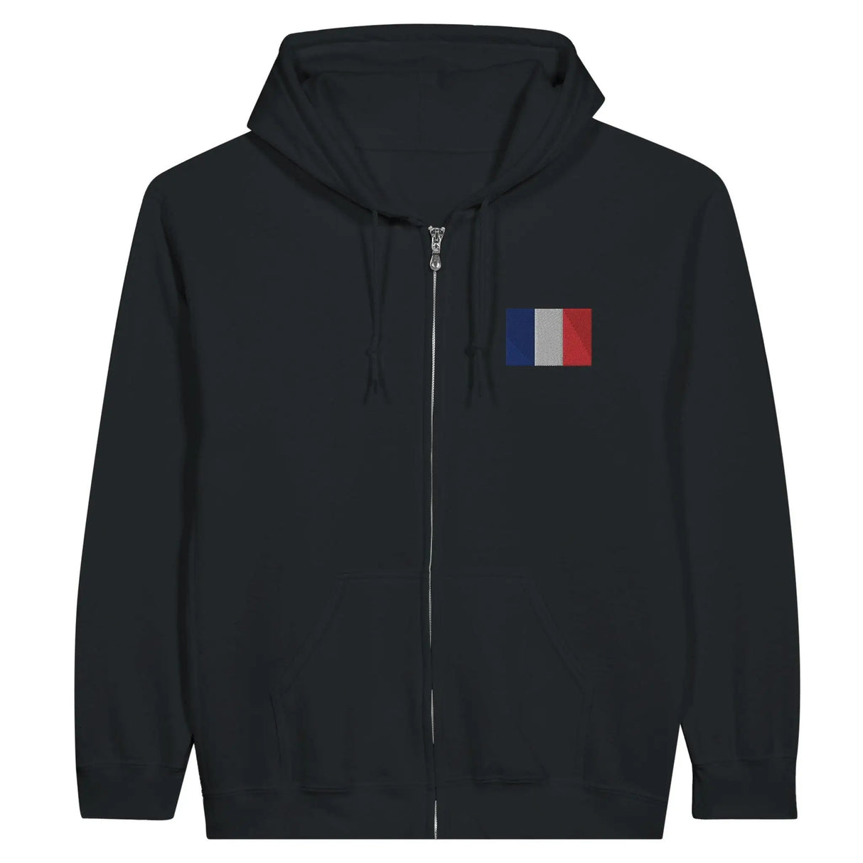 Sweat à capuche france coton mélangé broderie couleur