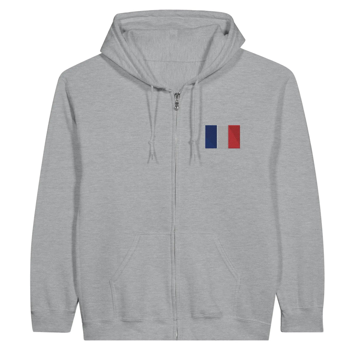 Sweat à capuche france coton mélangé broderie couleur