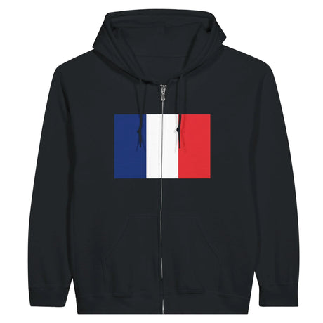 Sweat à capuche france coton mélangé fermeture éclair