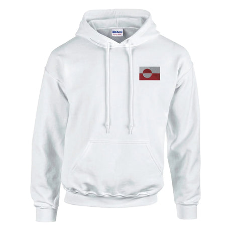 Sweat à capuche groenland coton mélangé broderie couleur