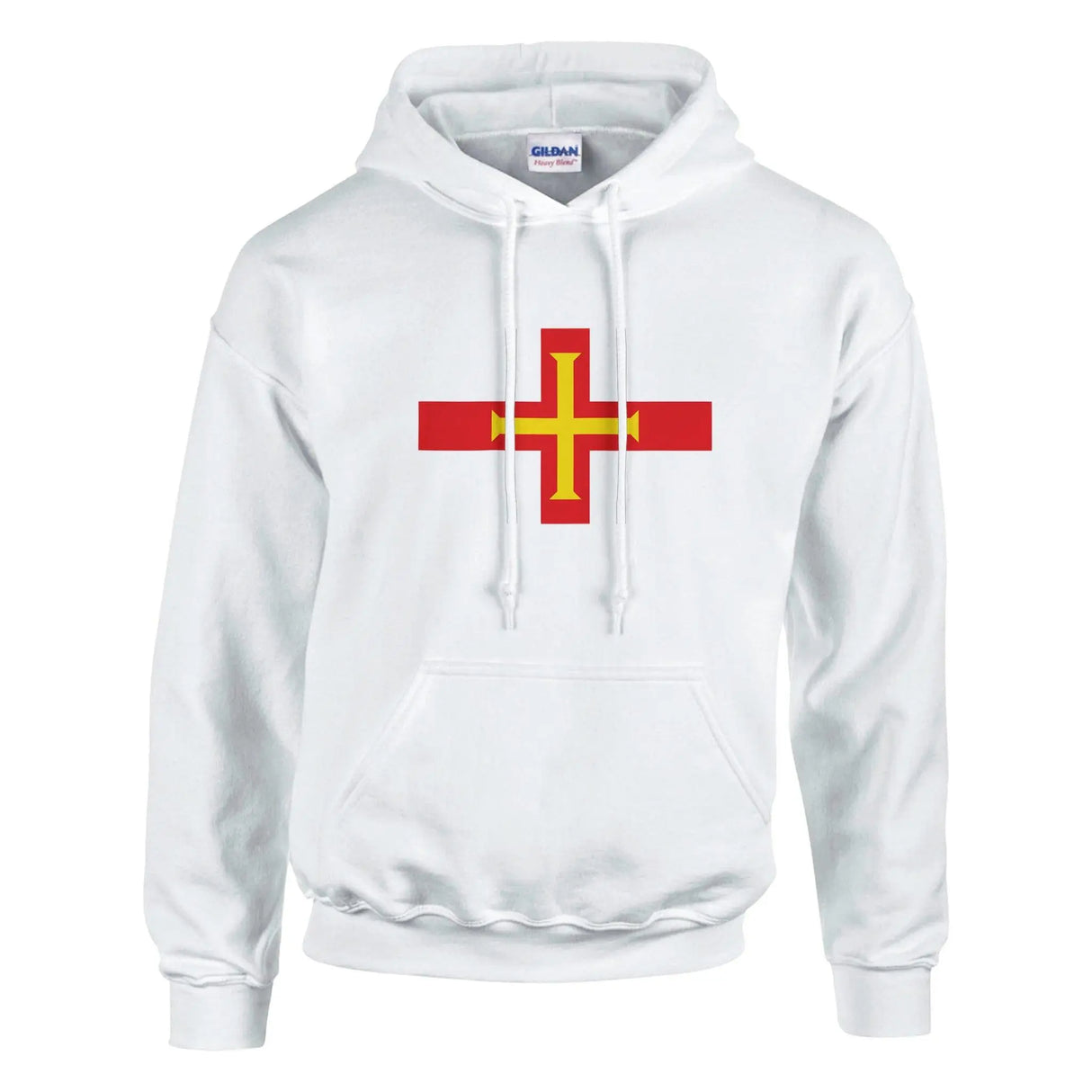 Sweat à capuche guernesey coton mélangé broderie couleur