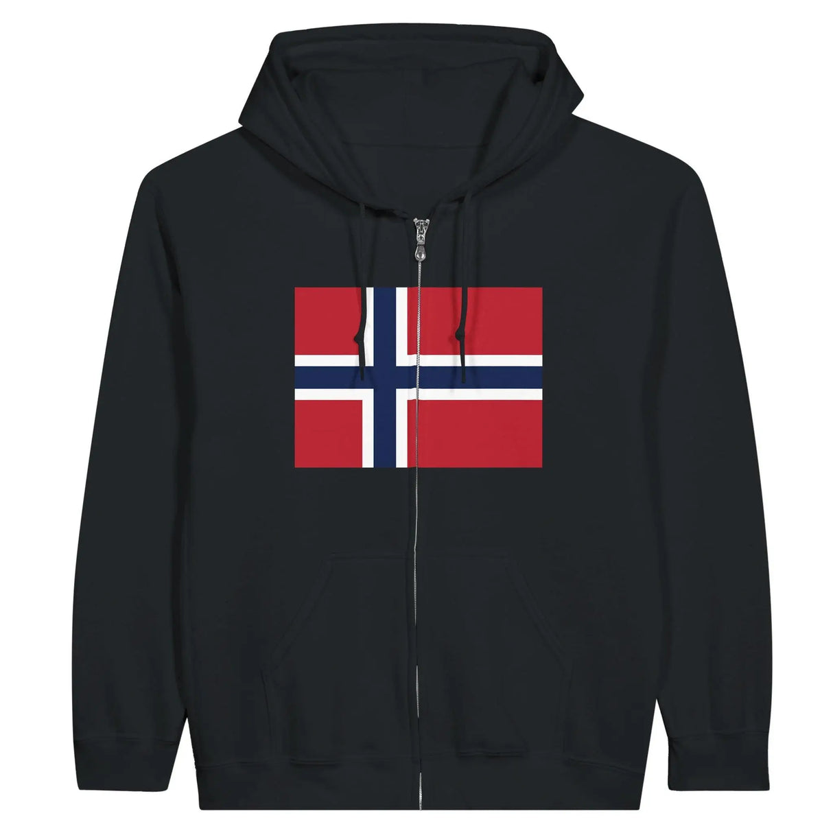 Sweat à capuche île bouvet coton mélangé broderie drapeau