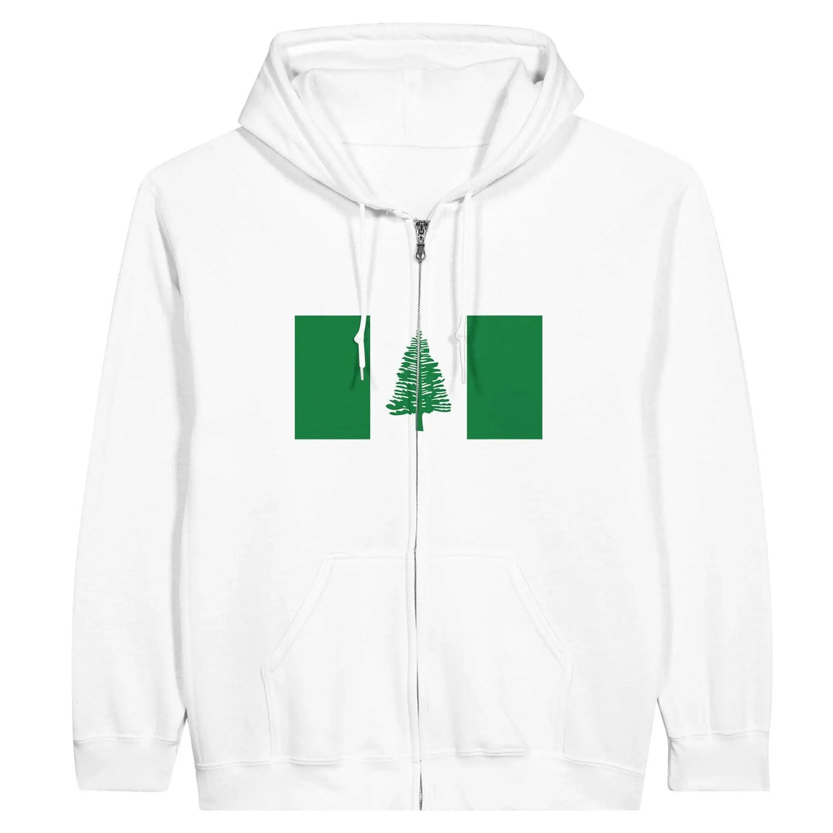 Sweat à capuche île norfolk coton mélangé fermeture éclair