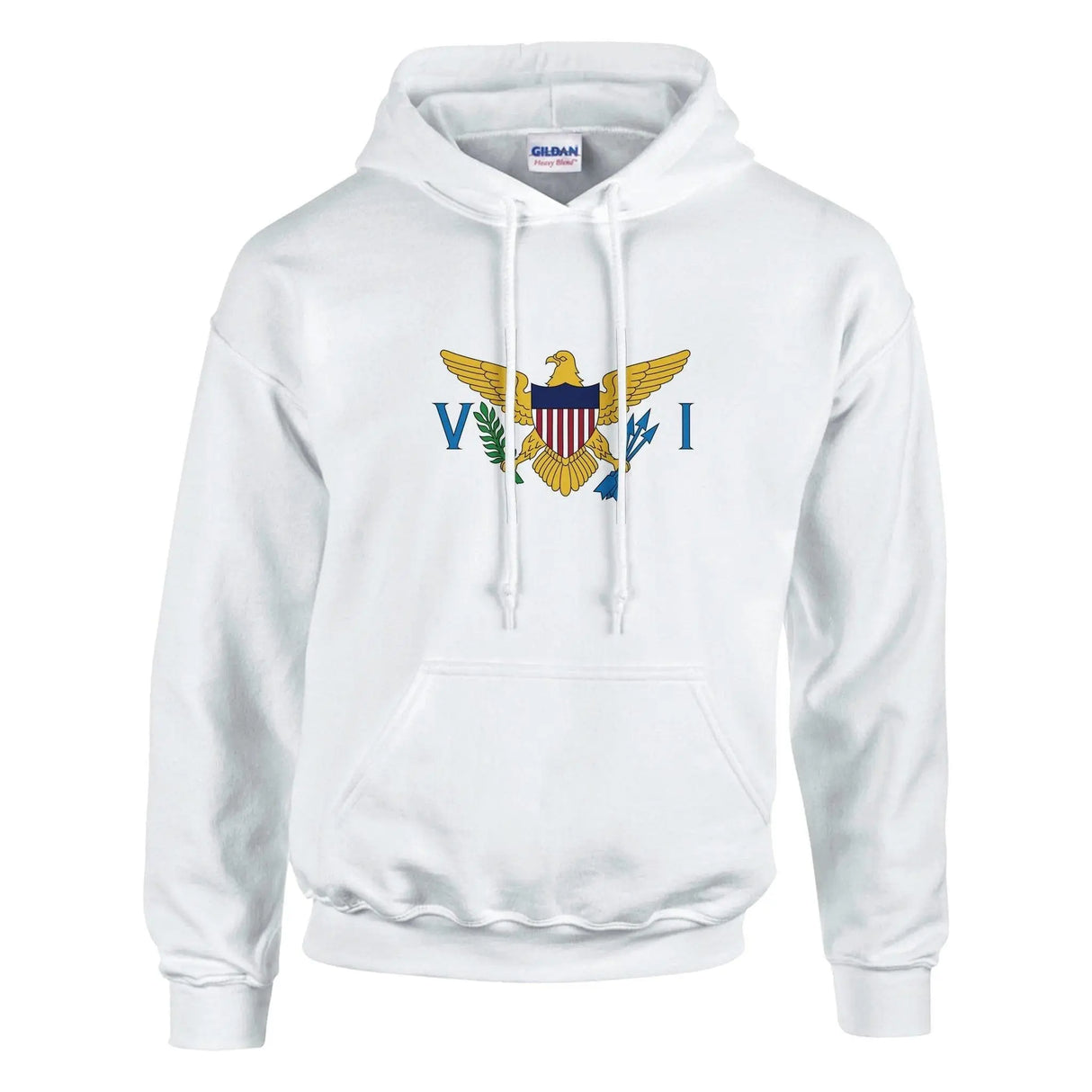 Sweat à capuche îles vierges coton mélangé broderie