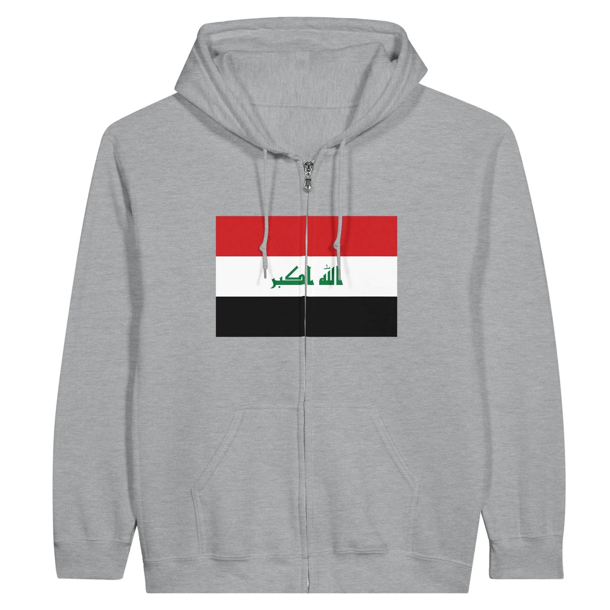Sweat à capuche irak fermeture éclair coton mélangé broderie
