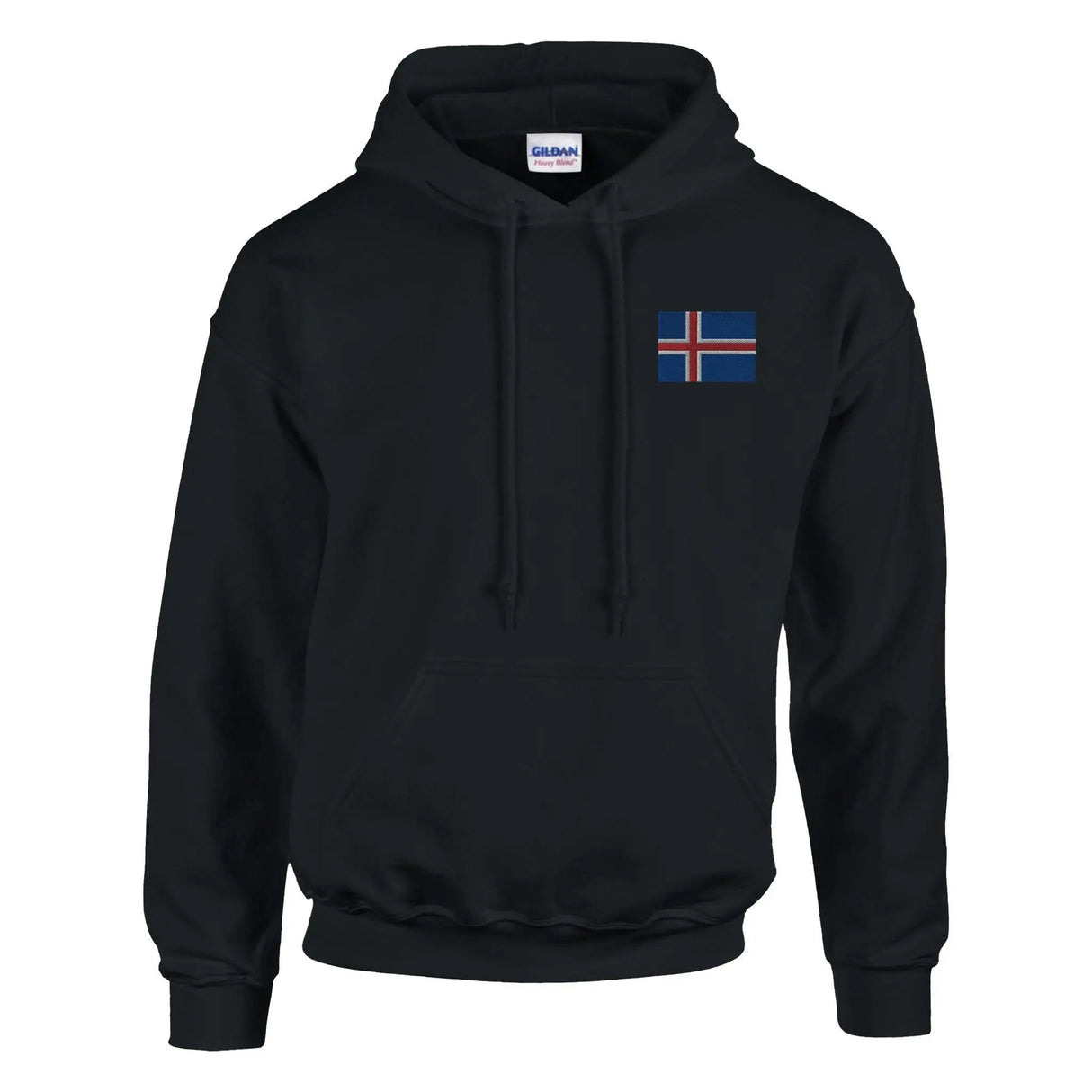 Sweat à capuche islande coton mélangé broderie couleur