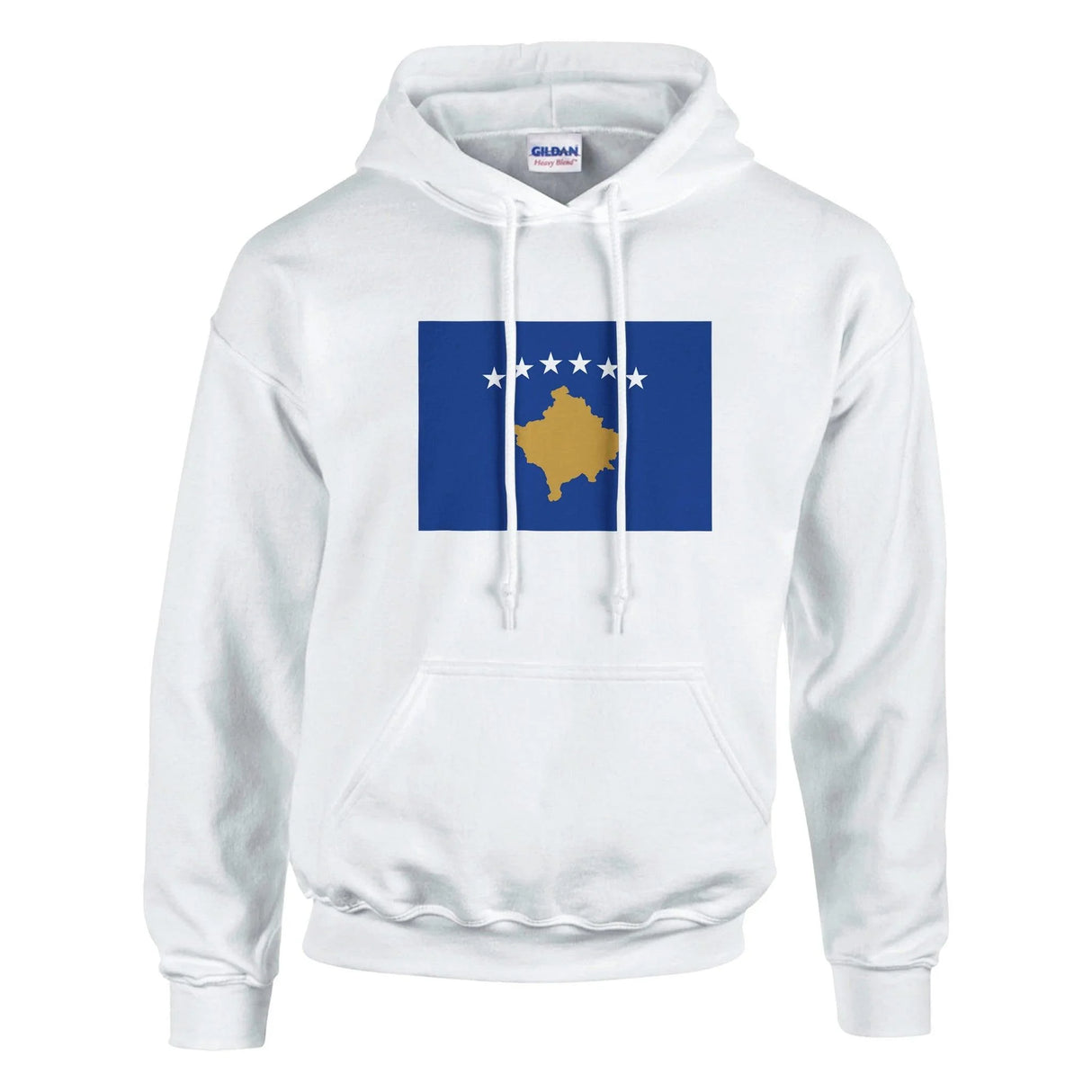 Sweat à capuche kosovo coton mélangé broderie patriotique