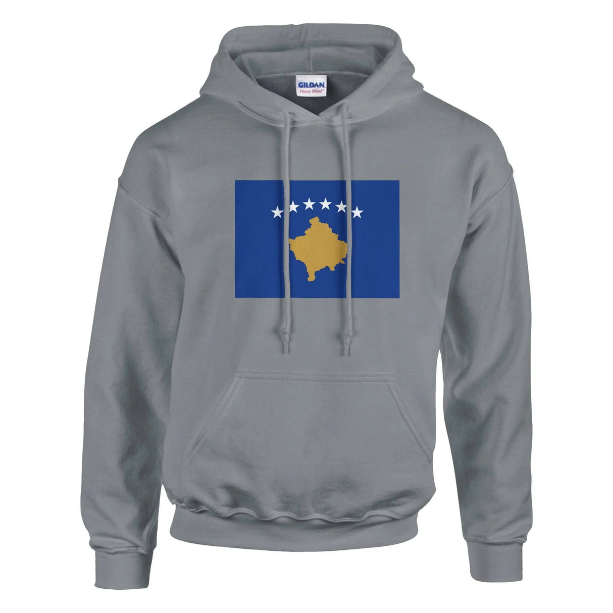 Sweat à capuche kosovo coton mélangé broderie patriotique