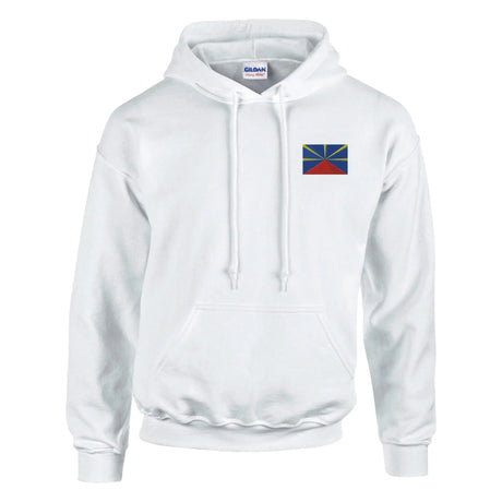 Sweat à capuche la réunion coton mélangé broderie