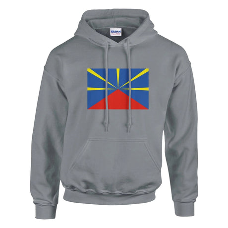 Sweat à capuche la réunion coton mélangé broderie